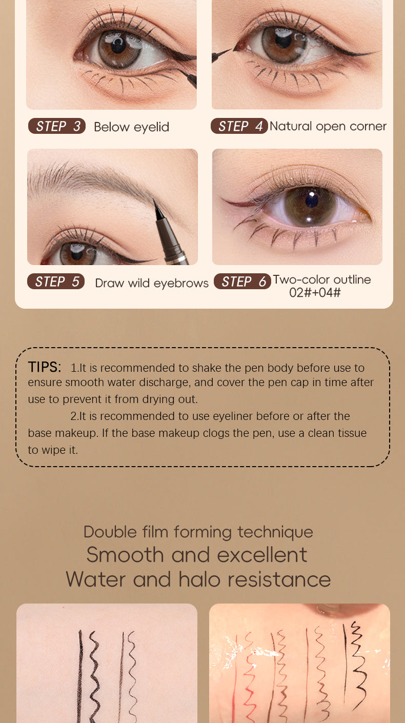 Crayon eyeliner longue tenue, séchage rapide et waterproof